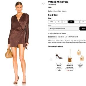 L'Academie Chocolate Brown Mini Dress